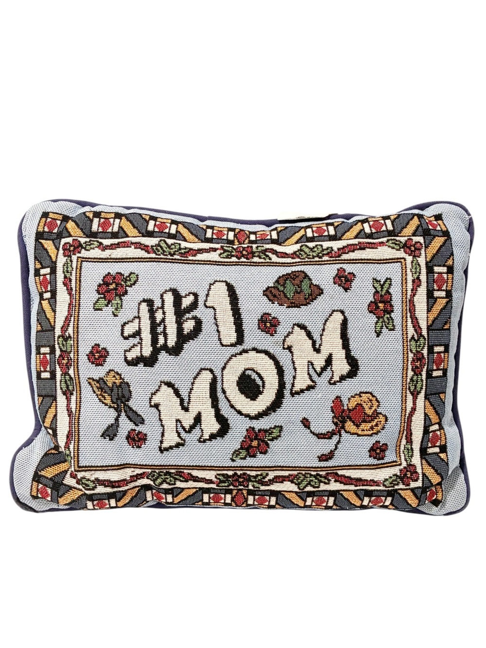 VTG 90s Needlepoint Pillow #1 Mom Decorative Home Decor